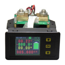 (500V 500A) DC 500v 100A 200A 300A 500A 1.8inch Color LCD Combo Meter Voltage Current KWh
