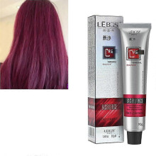 (Purple Red)1 Pcs Hair Tint Colorant Semi Permanent Long Lasing Hair Cream Color Dye Paint