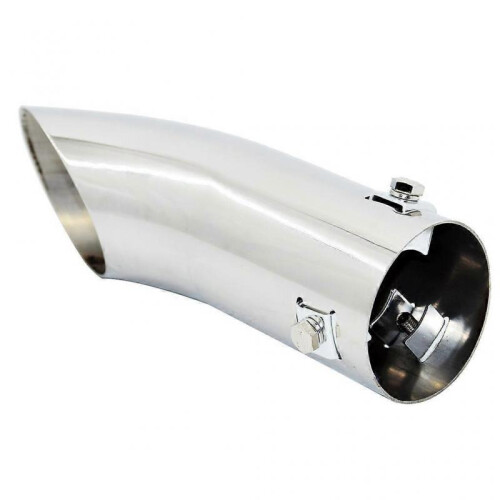 Car Vehicles Exhaust Flex Pipe Stainless Steel Tail End Pipe Tips 59mm 185mm 2