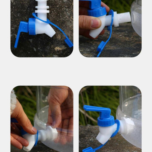 (White) 18.9L Water Container with Spigot,Water Bucket with Handle,Portable,with Screw 1