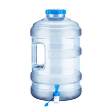 (Blue) 18.9L Water Container with Spigot,Water Bucket with Handle,Portable,with Screw