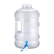 (White) 18.9L Water Container with Spigot,Water Bucket with Handle,Portable,with Screw
