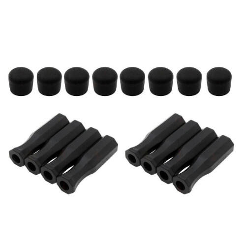 16 Pieces Octagonal Handles and Safety End Caps Standard Foosball Tables 1