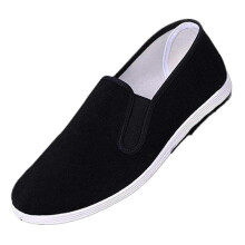 (Black 43) Chinese Traditional Cotton Cloth Oxford Sole Unisex Black Size 39-44 for Men
