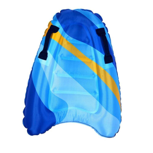 (Blue Stripe) Inflatable Surfboard Children Inflated Surf Board Swimming Learning Kickboard 2