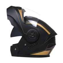 (black gold XL clear) Motorcycle Full Face Helmet Bicycle Helmet Motocross Helmets Breathable