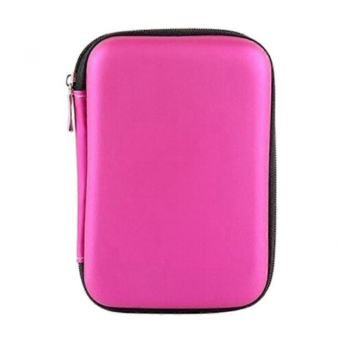 (Pink) Carrying Case for Digital Portable External Hard .5 Inch HDD EVA Shockproof 1