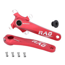 (red) Mountain Bicycle Crankset MTB Crank 104BCD Aluminum Alloy Crank And Bottom