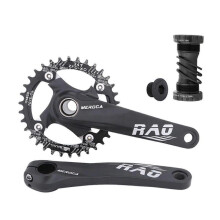 (black axis 34T) Mountain Bicycle Crankset MTB Crank 104BCD Aluminum Alloy Crank And Bottom