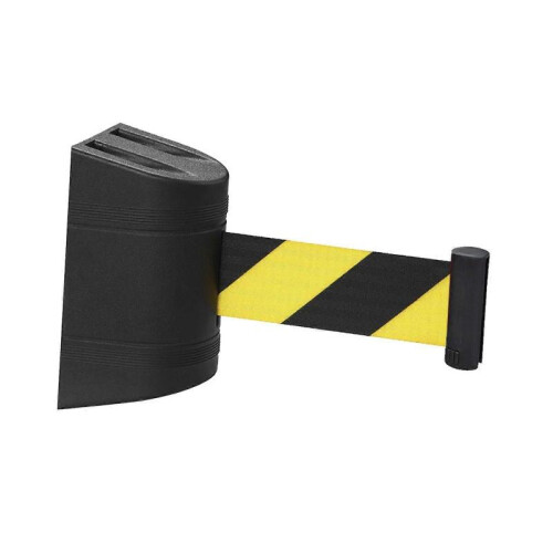 (300cm Black) Fixed Wall Mount Retractable Belt Barrier, Retractable Barrier Belt, Automatic 1