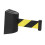 (2m Black) Fixed Wall Mount Retractable Belt Barrier, Retractable Barrier Belt, Automatic 3