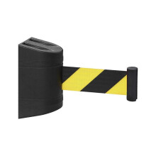 (300cm Black) Fixed Wall Mount Retractable Belt Barrier, Retractable Barrier Belt, Automatic