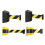 (2m Black) Fixed Wall Mount Retractable Belt Barrier, Retractable Barrier Belt, Automatic 2