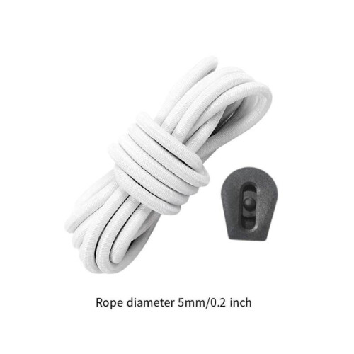 (White) Elastic Bungee Cord Kayak Stretch String Rope Paddle Boarding SUP Storage with 1