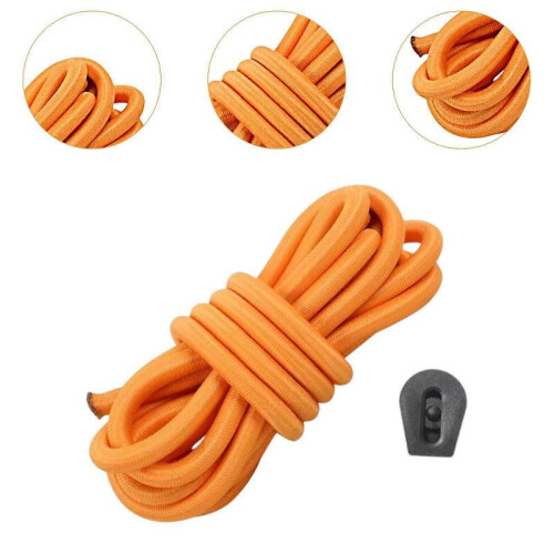 (Yellow) Elastic Bungee Cord Kayak Stretch String Rope Paddle Boarding SUP Storage with 1