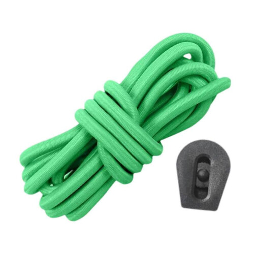 (Green) Elastic Bungee Cord Kayak Stretch String Rope Paddle Boarding SUP Storage with 2