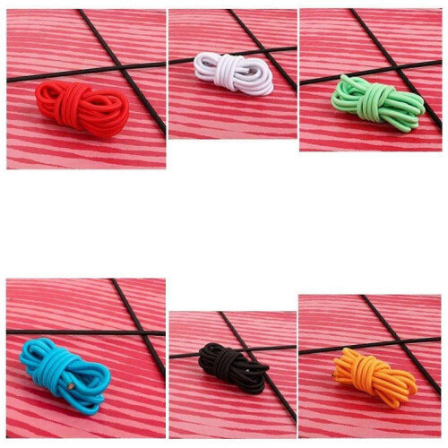 (White) Elastic Bungee Cord Kayak Stretch String Rope Paddle Boarding SUP Storage with 2