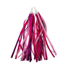 (Pink) 2x Bike Handlebar Tassels Accessories Colorful Decor Windsock Birthday Gifts