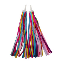 (Multi) 2x Bike Handlebar Tassels Accessories Colorful Decor Windsock Birthday Gifts