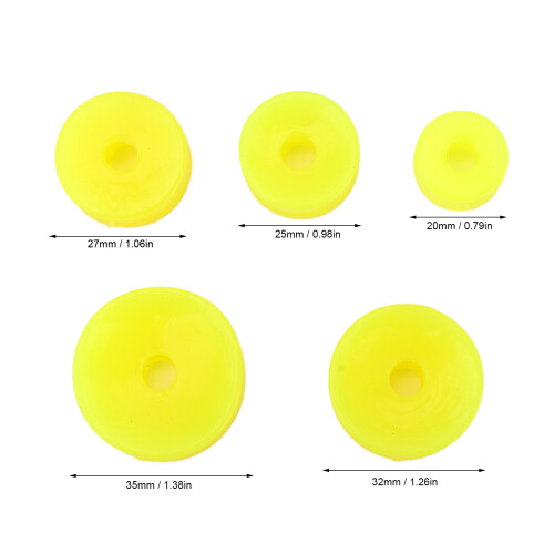 5 pezzi di cuscini per orologi, base fissa, giallo, 20-35mm 1