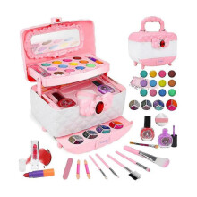 (Pink)Kids Washable Makeup Girls Toys - Girls Makeup Kit For Kids Make Up Set Real Guanguan