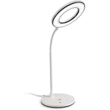 Miady Led Desk Lamp 6w 48 Leds Table Lighting, 3 Color Temperatures X 4 Brightness Modes, Eye-caring, Dimmable Office Gooseneck Lamp with Adapter, Sen
