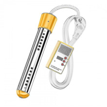 (EU1500W, yellow) Electric Submersible Water Heater 3000/2500/2000/1500w Swimming Pool Rapid Heating Heating Rod Intelligent Timing -bp