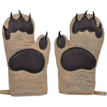 Kitchen Baking BBQ Thickening Bear Paws Potholders and Oven Gloves, Oven Bear Hands Mitts, 1 Pair Set of 2