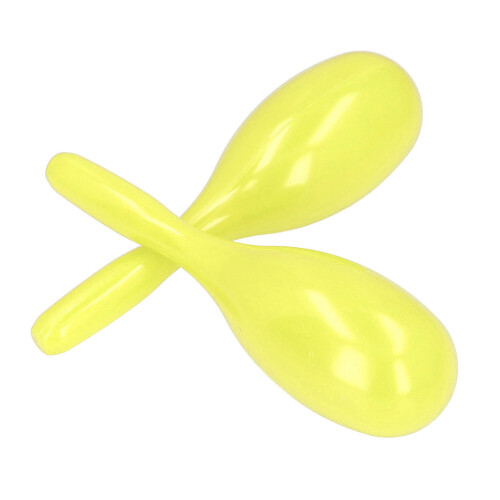 2-Pcs Oval Yellow ABS Sand-Filled Maracas