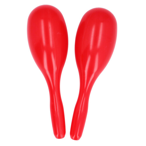 2 Stück ovale ABS-Maracas, rote Plastik-Schlaginstrumente 2