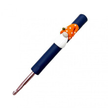 (Orange) Lovely Cartoon Gnome Crochet Hooks Heavy Duty Durable Knitted Crochet Hook Gift for Knit Lovers