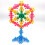 (60 pieces bagged) Children 3d Rotatable Plum Blossom Building Blocks Bricks Toy Diy Assembling Snowflakes 3
