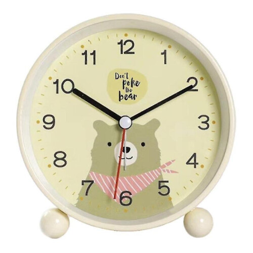 (Bear) Children's Cartoon Graphic Alarm Clock Creative Lovely Bedside Clock For Students