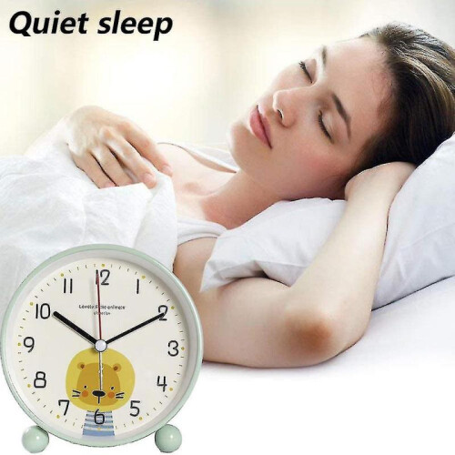 (lion) Children's Cartoon Graphic Alarm Clock Creative Lovely Bedside Clock For Students 2
