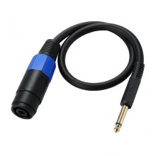 Speakon Female Connector To 1/4" Male Cable Audio Patch Speakon Jack Plug To 6.35mm Ts Speaker Interconnect Wire