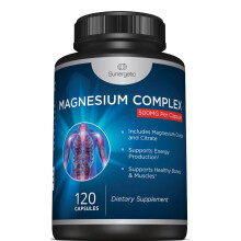 Capsule di citrato di magnesio premium - potente supplemento di ossido di magnesio da 500 mg e citrato - aiuta a sostenere le ossa sane muscoli Energ