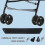 (40cm)Stroller Accessories Anti-skid Footrest Pushchair Compact Lightweight Black 2