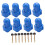 1.5 Inch Diameter Trampoline Enclosure Pole Cap with Screw Thumb, 8 Pieces, Blue 1