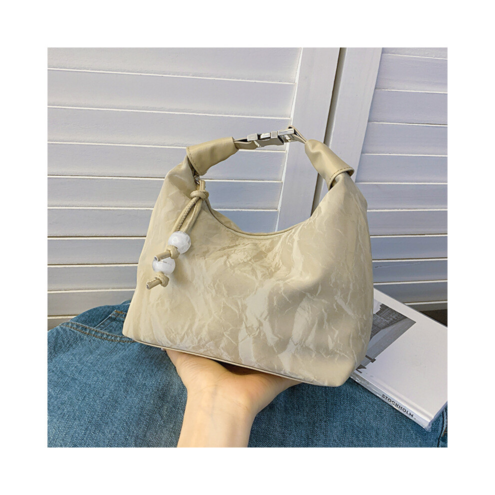 (Khaki) Designed Womens Stylishly Medium Pillow Bag With Single Shoulder Strap Pu In-image-OPC-PJ9FPFY-NEW