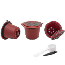 5 Pack Reusable Coffee Pods Refillable Coffee Capsules with Spoon And Brush