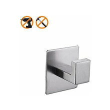 Black 304 Stainless Steel Towel Rack Punch Free Bathroom Clothes Hook