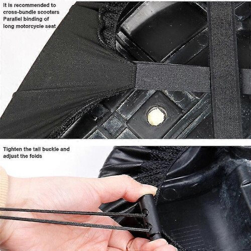 (L)Elastic Motorcycle Seat Cover Universal Motorcycle Flexible Seat Protector DIY with Storage Bag 2