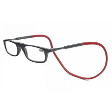 (1.0 Magnification, Red) Reading Glasses High-grade Tr Magnetic Absorption Hanging Neck Funky Readers Glasses-MEINI