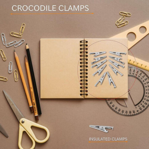 50 Pcs Silver Tone Metal Alligator Clip 1