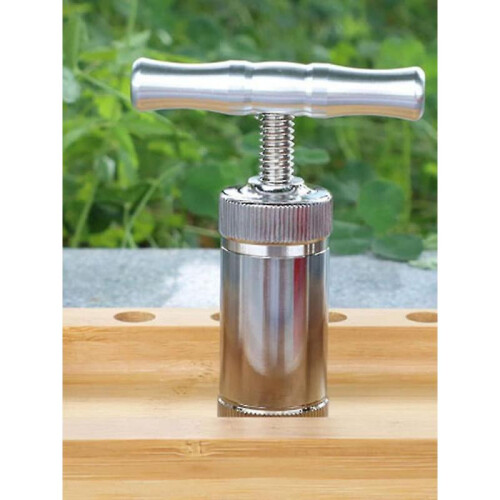 Herb Crusher Grinder Heavy Duty T Handle Pollen Press Compressor for Garlic Salt Spice. 2