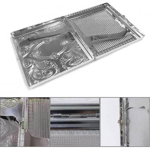 Silver Metal Cigarette Case Box for 20pcs Cigarettes 84mm Gift 2