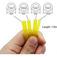 4 Pieces Petrol Hoses Length 1.5m Universal Fuel Line Hose Garden Tools Transparent Yellow for Blower Mower Chainsaw Lawn Mower Accessories