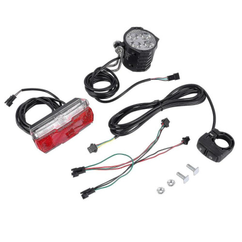 Ebike Headlight Led 48v 36v 24v 12v With Horn Plus E Bike Tail Light