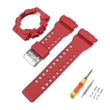 (Dark Red) Replacement Watch Band Strap for Casio GA-100 GA-110 GA-120 GD-100 GD Series