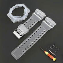 (Translucent) Replacement Watch Band Strap for Casio GA-100 GA-110 GA-120 GD-100 GD Series
